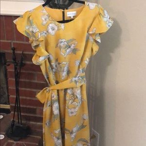 Chriselle J.O.A ruffled sleeve dress